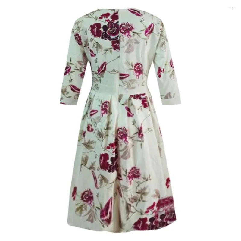 Floral Printed A-Line Dress - Elegant Womens Round Neck Party Dress, Shop  Now! from Dhgate Basic & Casual Dresses - price 46.44