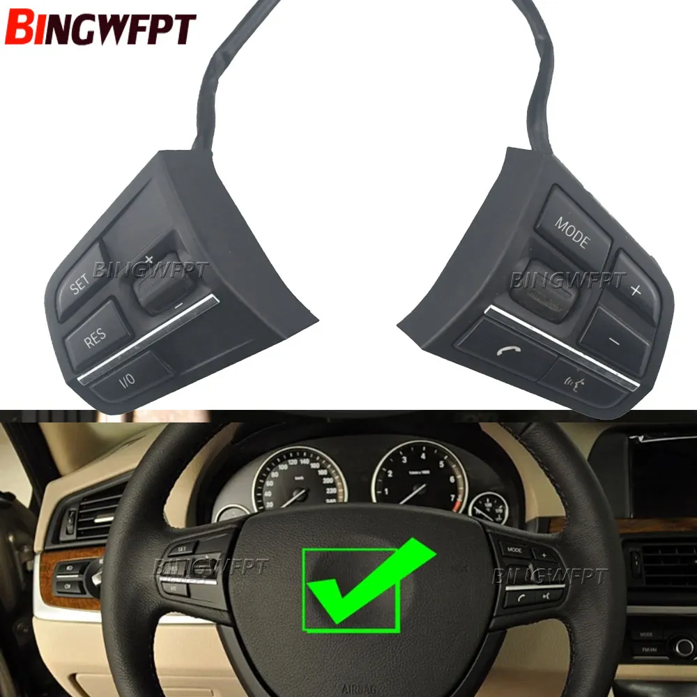 2x Bright Red Steering Wheel Switch Button Replacement For BMW F07/F10