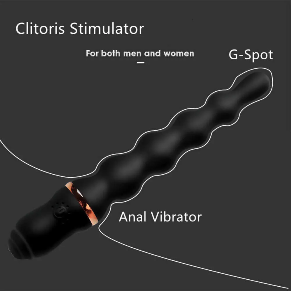 Sex Toy Massager Anal Beads Vibrator Butt Plug Prostate Massager 7 Speed ​​Powerful Wand Kvinnliga leksaker för kvinnor män gay