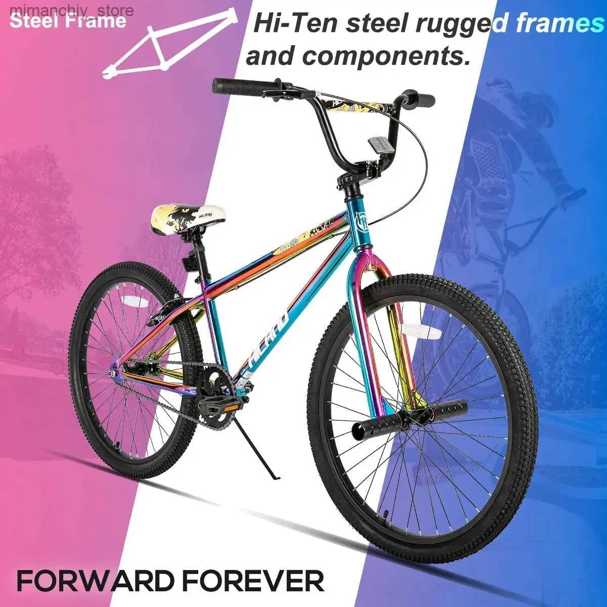 Fahrräder Hiland 24 26 Zoll BMX Fahrrad vom Anfänger bis zum Fortgeschrittenen mit 2 Pegs Kinder Teenager Erwachsene BMX Bicycs Multipo Q231129