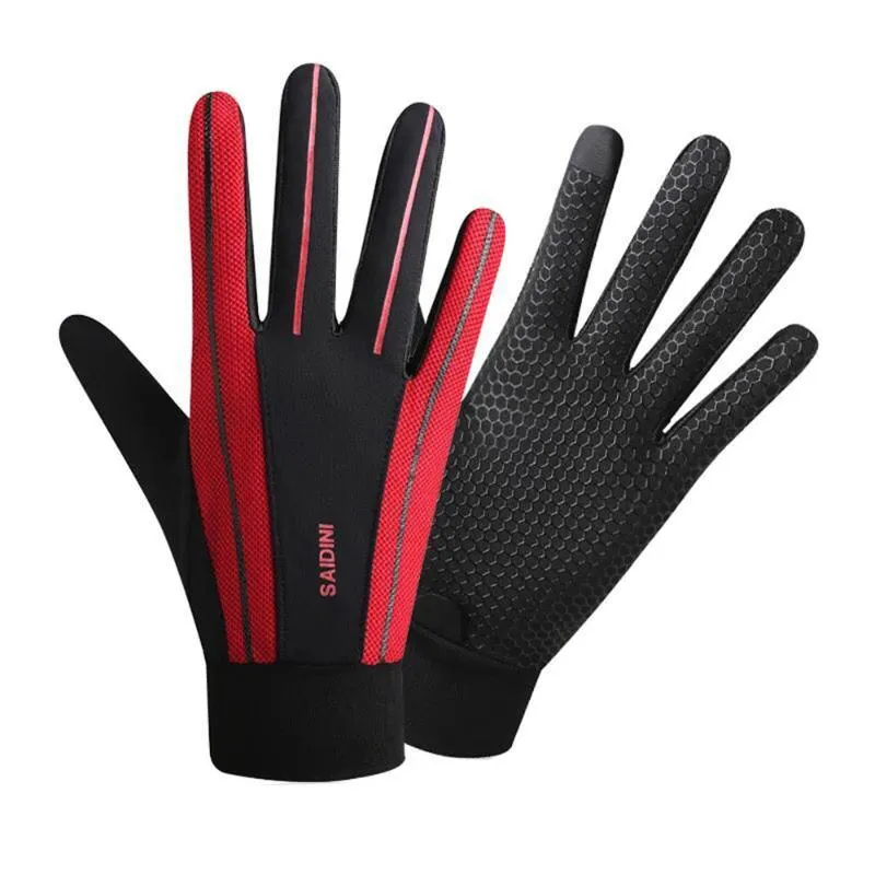 Fingerless Gloves Men Women Yoga Fitness Full Finger Gym Training Sports Non-slip Bicycle Racing Mittens