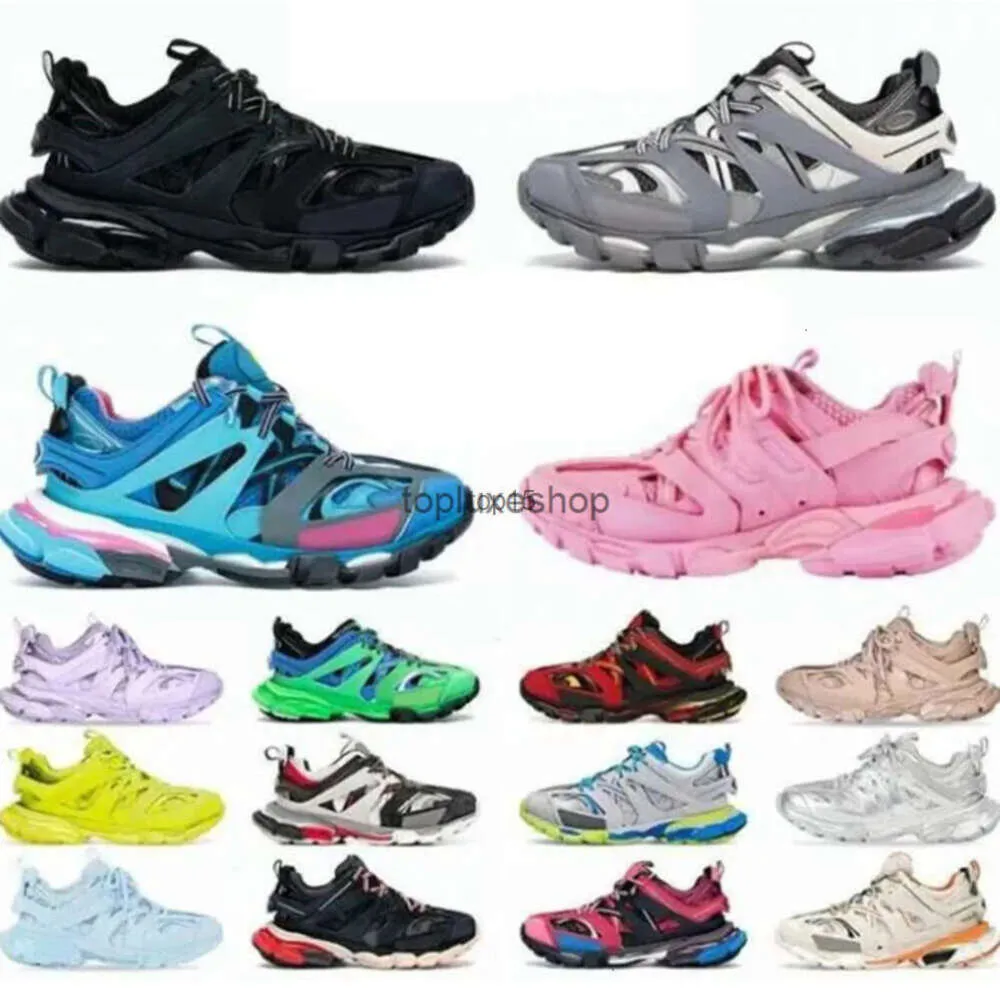 2023 Freizeitschuhe Triple S Track 3.0 Sneakers Transparente Stickstoffkristall-Außensohle Laufschuhe Herren Damen Trainer Schwarz Weiß Grün Größe 35-45 0220