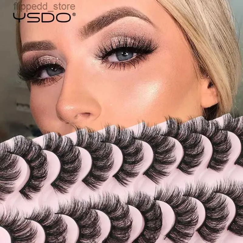 False Eyelashes YSDO 5/10 Pairs Mink False Eyelashes Makeup Beauty Eyelash Extension Natural Fluffy 3d Mink Lashes Maquiagem Thick Volume Cilios Q231129