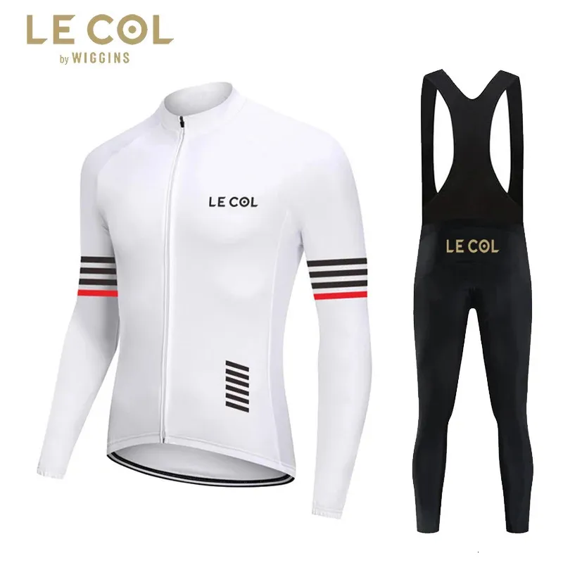 Ensembles de maillots de cyclisme Ensemble d'automne Uniforme de vélo Maillot de vélo Ropa Ciclismo LE COL par WIGGINS Vêtements de printemps Pantalons à bretelles longs 231128