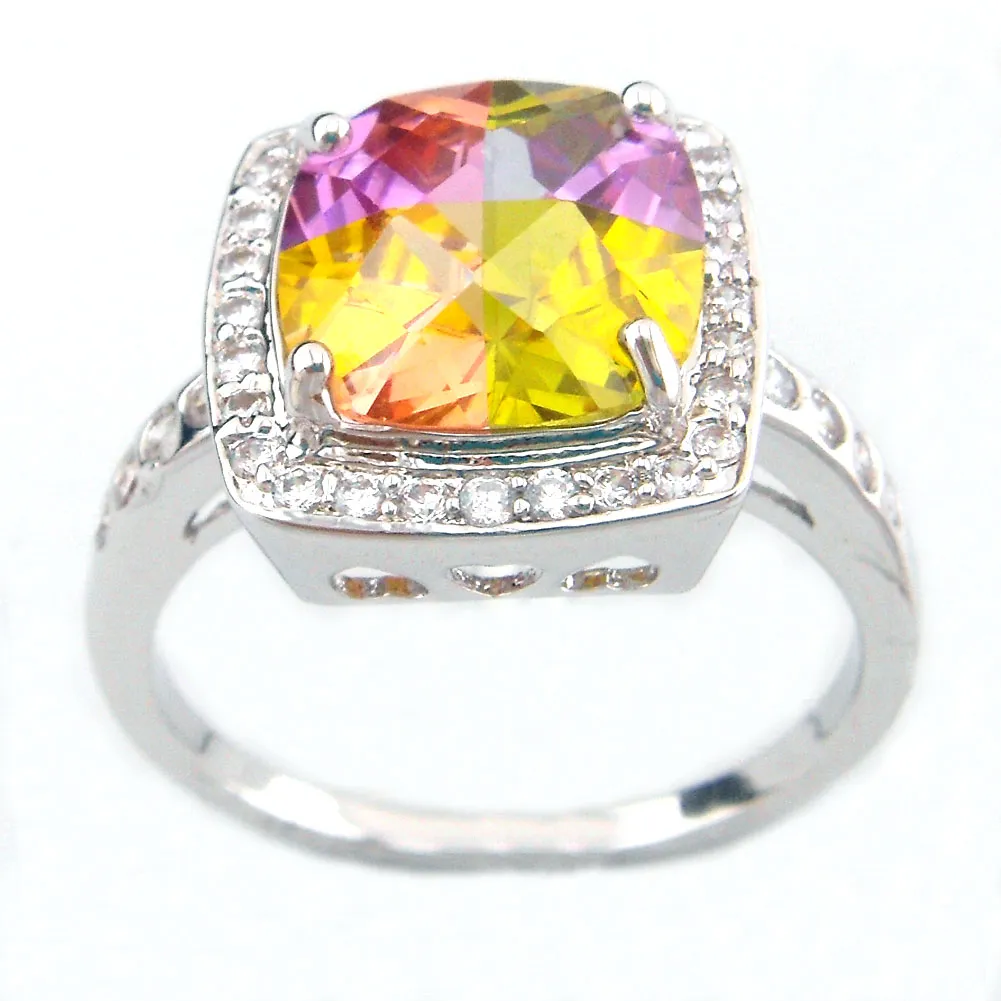 Модное кольцо с арбузом и цирконием, обручальное кольцо с родиевым покрытием для женщин