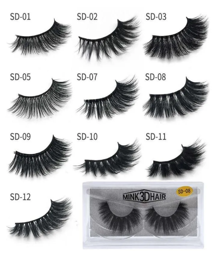 3d mink ögonfransar hela naturliga falska ögonfransar mjuka smink ögonfransar förlängning makeup falska ögon fransar pack 3d mink fransar bu6192917