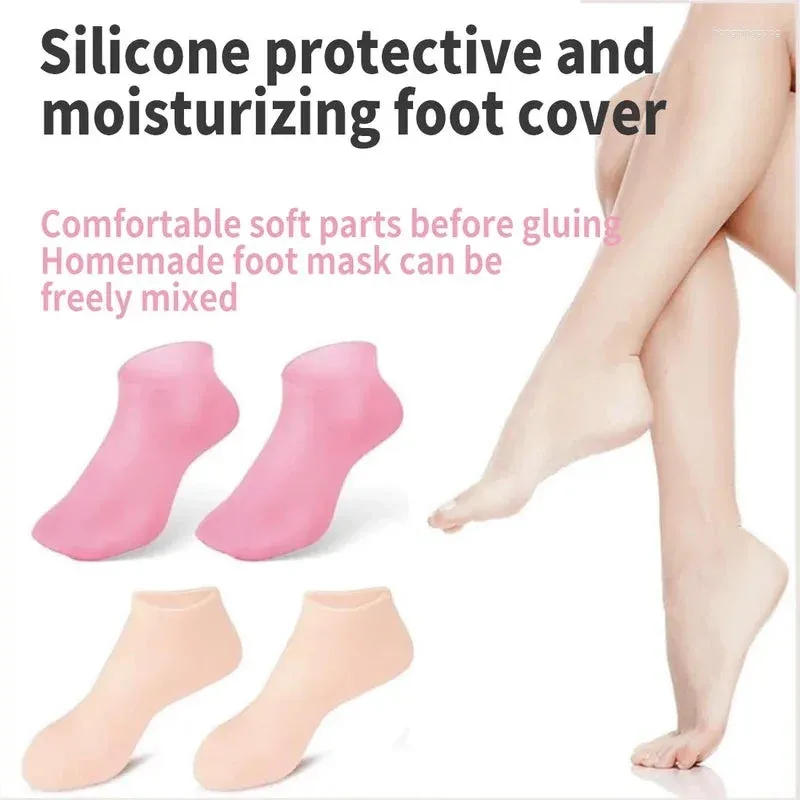 Frauen Socken Feuchtigkeitsspendende Silikon Gel Spa Peeling Für Trockene Rissige Haut Ferse Anti Slip Fuß Pflege Erweichen Schwielen