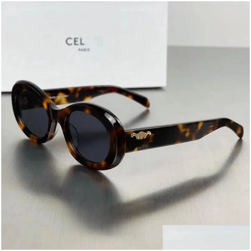 Sunglasses Retro Cats Eye For Women Ces Arc De Triomphe Oval French High Street Drop Delivery Fashion Accessories Dhpbg