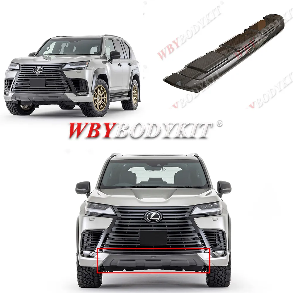 for model Lexus LX600 upgrade jao Front Lip Front lip add-on Fenders Body Kits for original front bumper Front splitter spoiler Visible carbon fibre diffuser board