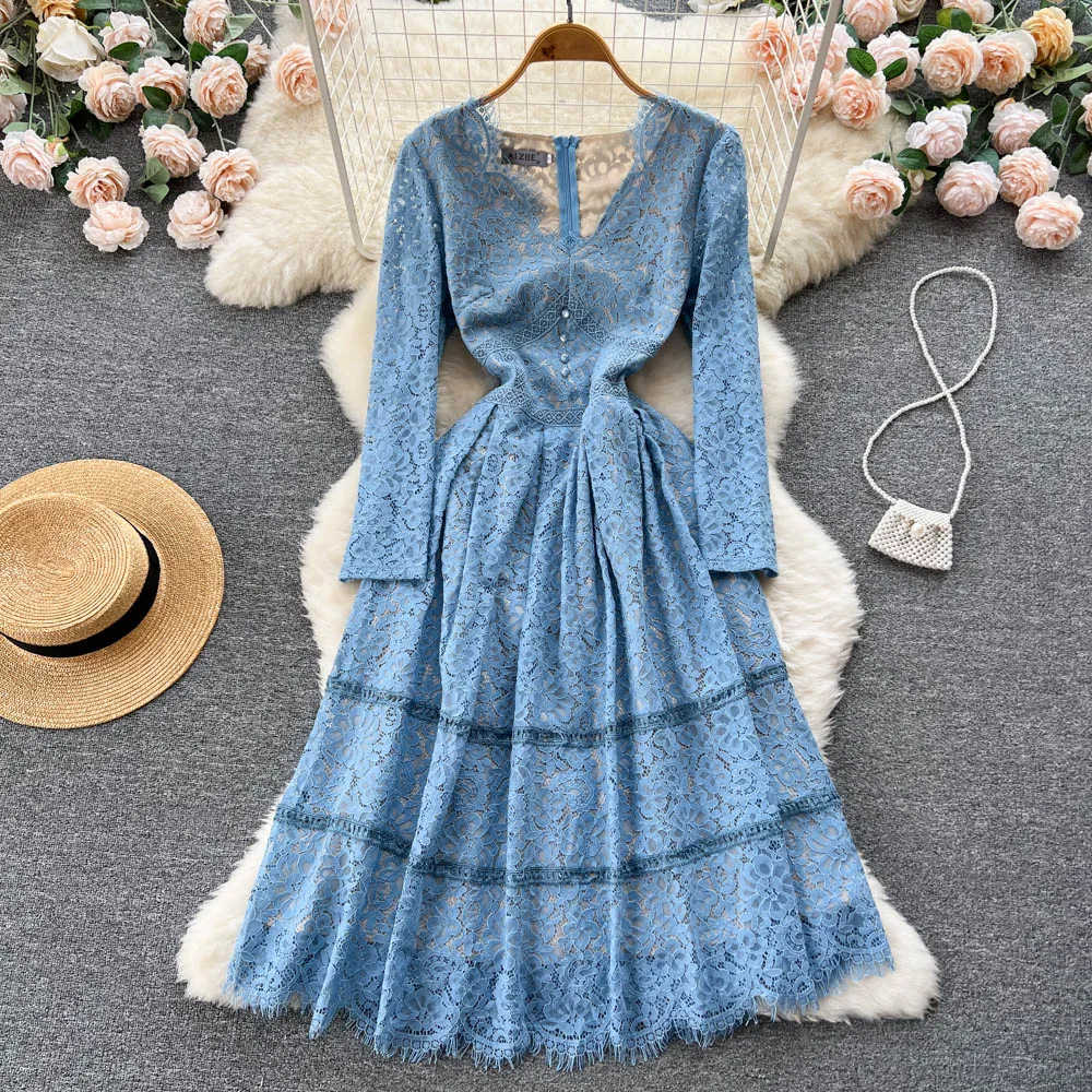 ankle length midi dress 'Maggie' Floral Knit Midi Dress