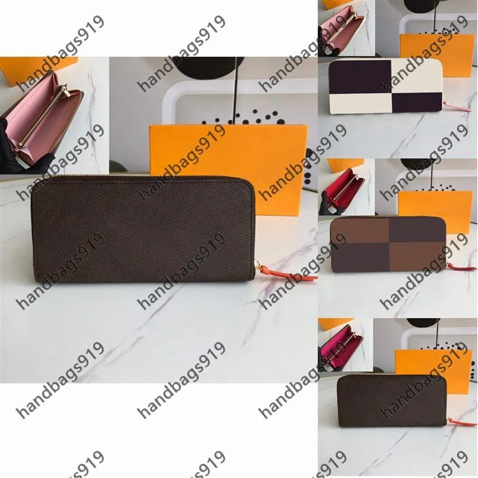Women Long wallet purses ladies wallets men Coin purse mens double zipper casual fashion All-match classic solid color lattice mul2948