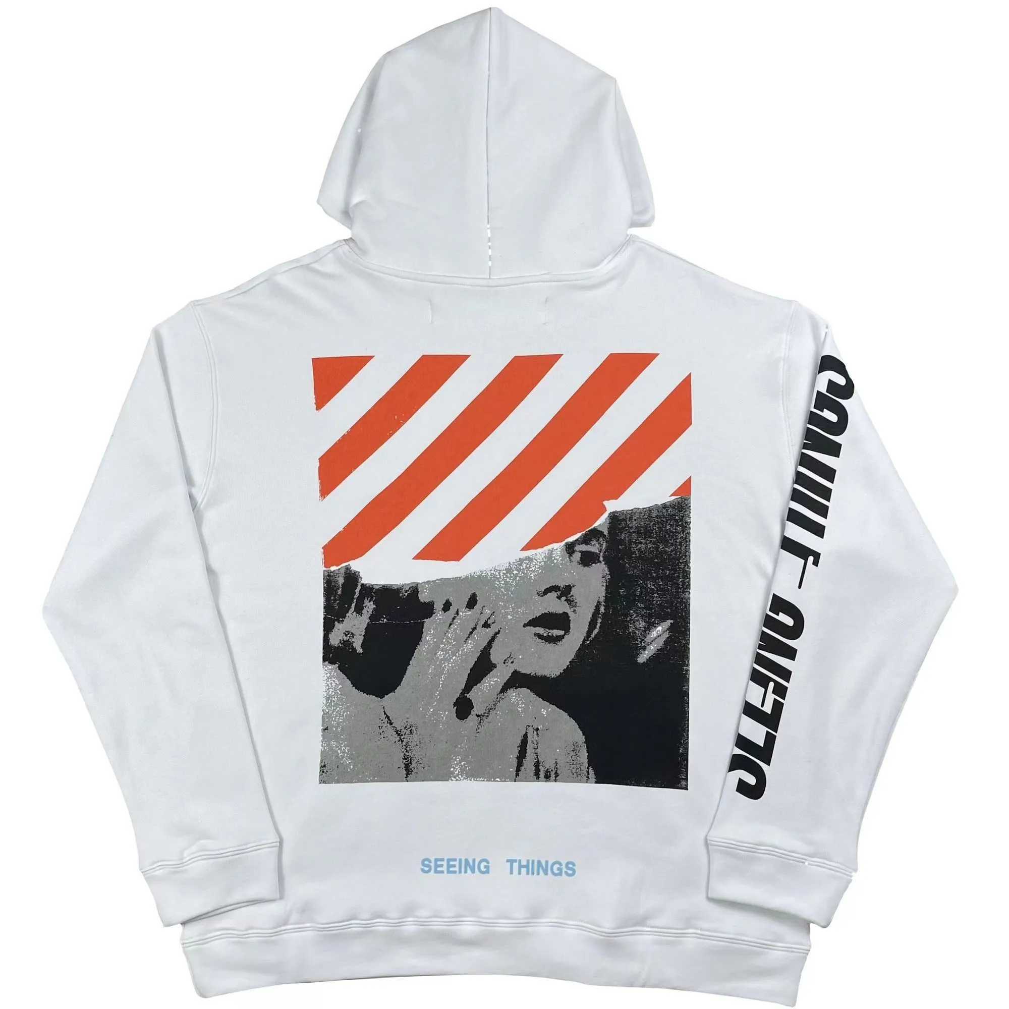 Off white stripe zip hoodie sale