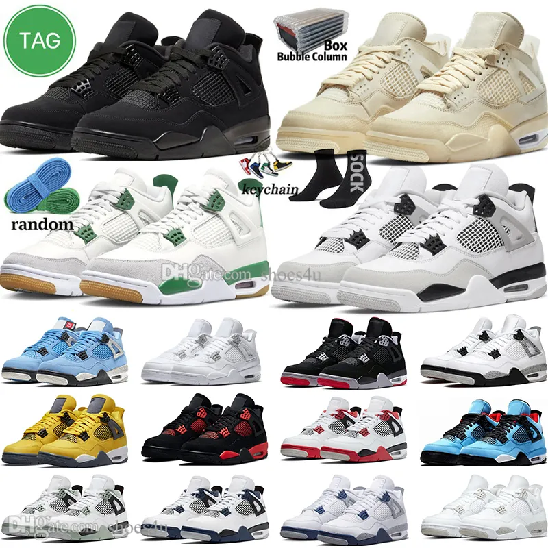 4s Mens Basketball Shoes For Women Alternate Military Black Cat Canvas White Oreo Midnight Navy University Blue Sapphire Pine Green Motorsports Men Sports Sneakers From Shoes4u 27.98 DHgate.Com