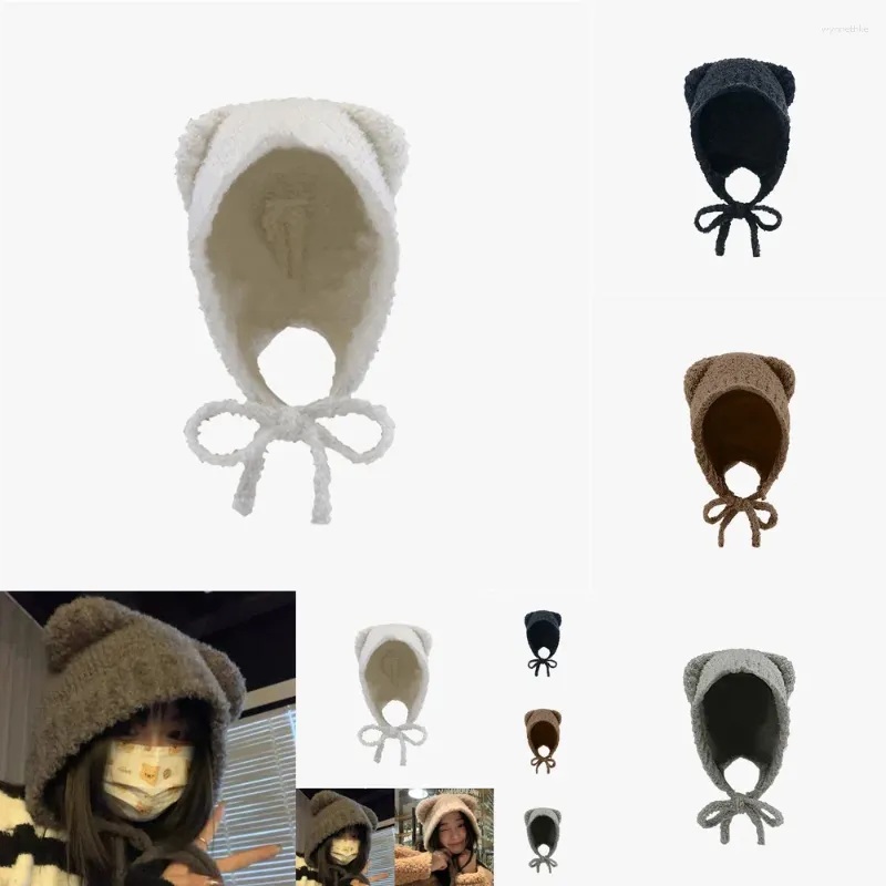 Beret 100% Laine Femme - Chapeau Hiver Vintage Avec Fleurs