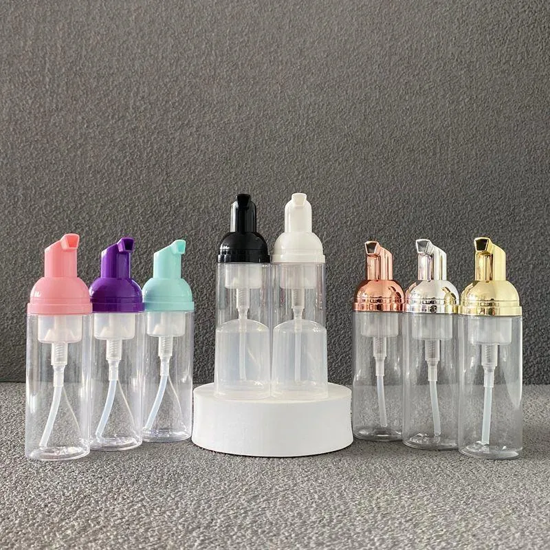 Plastic Foaming Bottles Foaming Pump Bottle 60 ml Foam Dispenser Empty Refillable Travel Bottles for Hand Shampoo Cleaning Airport Trav Tpkw