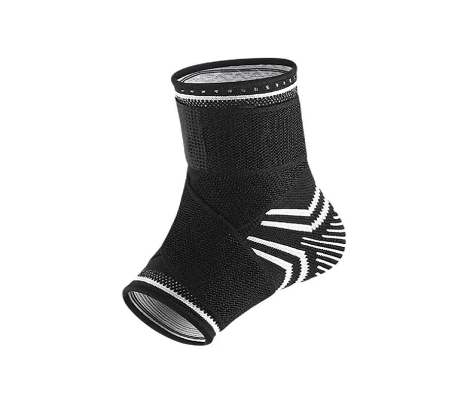 Sport Foot Ankle Brace Nylon Compression Knit Basket Basketboll Fotboll Mycket elastisk ankelstödskyddsband7694462