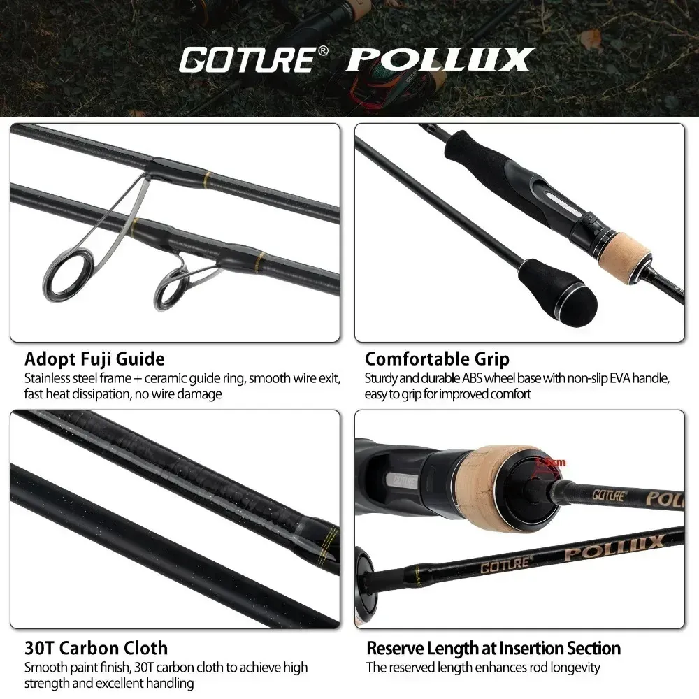 Boat Fishing Rods Goture POLLUX Slow Jigging Rod 18198M 6ft66ft  SpinningBaitcasting 30T Fuji Ring Sea MLMMH 231129 From Xuan09, $82.25