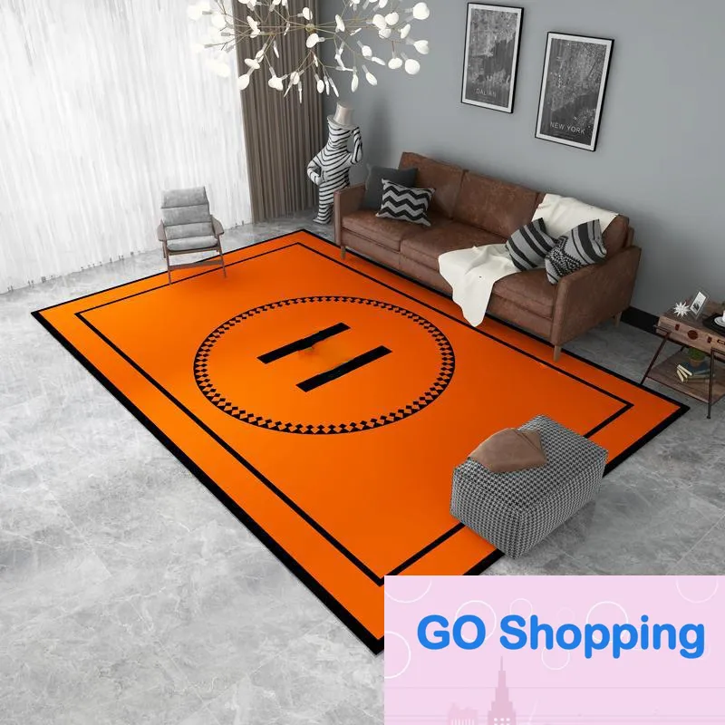 Fashion Premium Orange Carpet Living Room Live Room Internet Celebrity Table Carpet Home Room Bedroom Bedside Mats