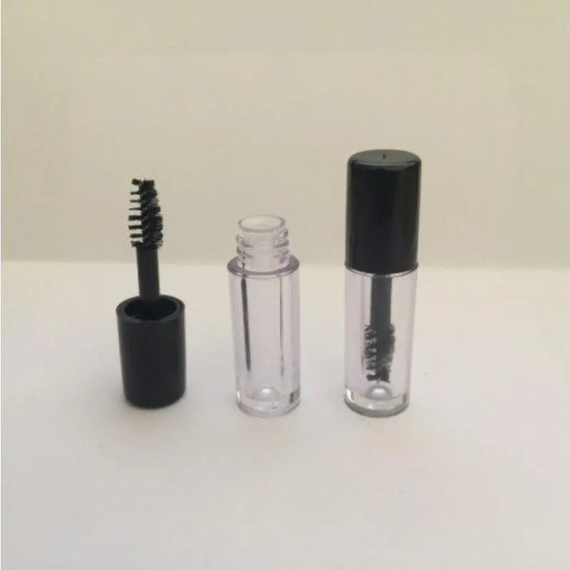 08ml Plastic Mini Clear Empty Mascara Tube Vial/Bottle/Container With Black Cap for eyelash growth medium mascara Hggat