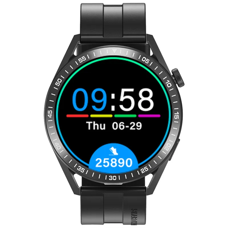 최신 WH8-B 스마트 시계 1.32 인치 HD 전체 터치 스크린 BT 음악 호출 Reloj Inteligente Fitness Tracker 라운드 GT3 스마트 워치