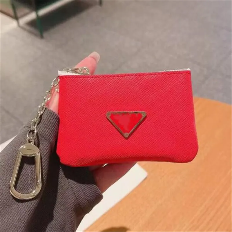 Keychain plånbok lyxkvinnor män designer nyckelring mode läderpåse tangents märke blixtlås mynt kreditkort hållare väska tillbehör