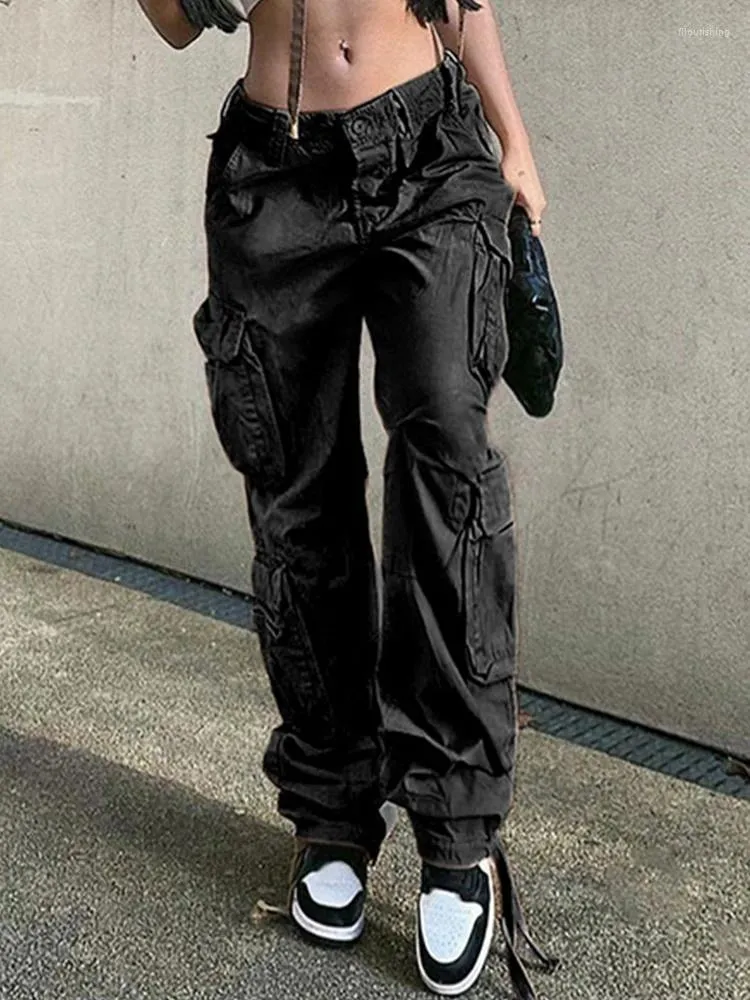 Womens Low Waisted Denim Workwear Cargo Pants For Women For Street And Hip  Hop Style, Perfect For Casual Wear And Vacation From Fllourishing, $26.41