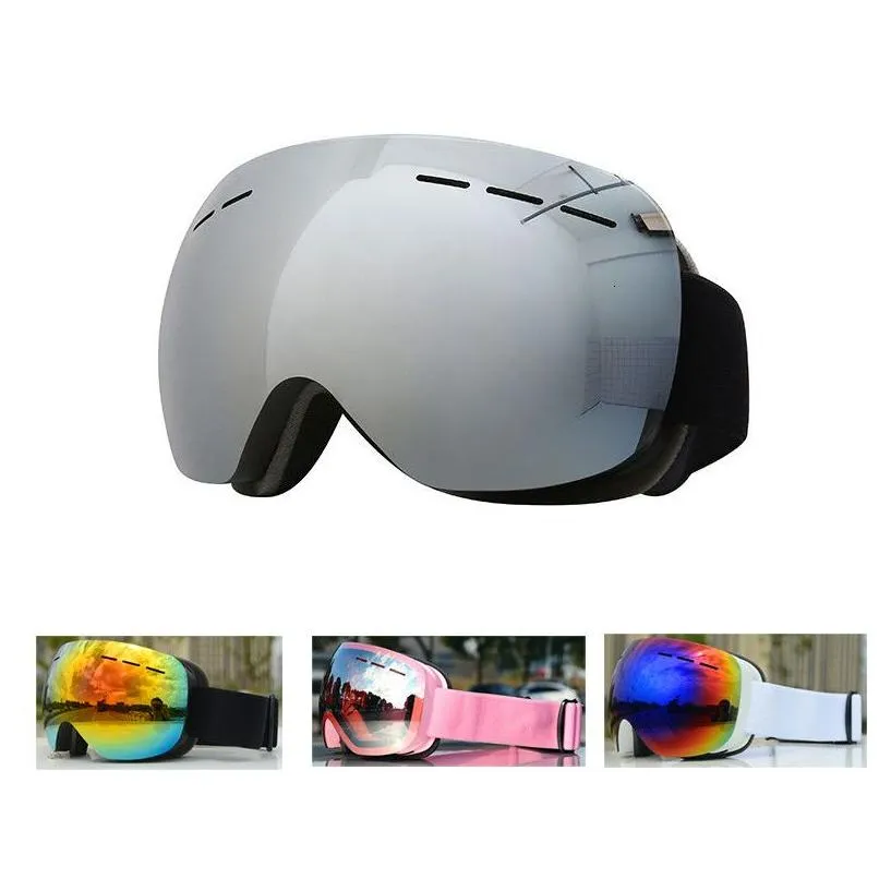 Maschere da sci Uomo Donna Inverno Ing Maschera Occhiali Doppia lente Antifog Uv Snowboard Occhiali Antivento Accessori da neve 221124 Drop Deliv Dh0Pf