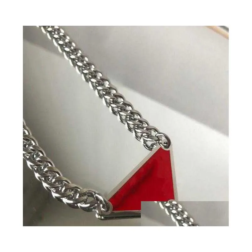 luxurys p choker necklaces fashion for uni triangle letter designers brand jewelry mens womens pendants trendy personality clavicle