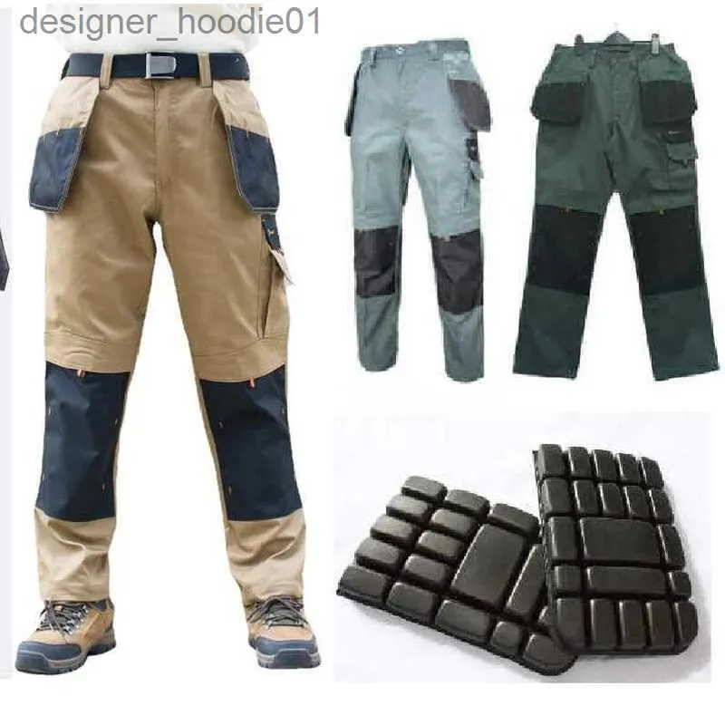 Men's Pants Men's lti-Pocket Cargo Pants Outdoor Work Pants Wear-Resistant Pants Worker's Trousers With Leg Bag L231129