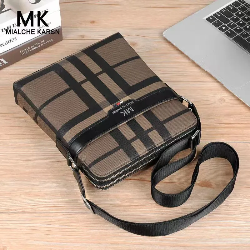 DHgate Mens Leather Business Shoulder Bag Casual Crossbody Bag Firm File Bag 25 6 27cm Bags Luggage Accessories