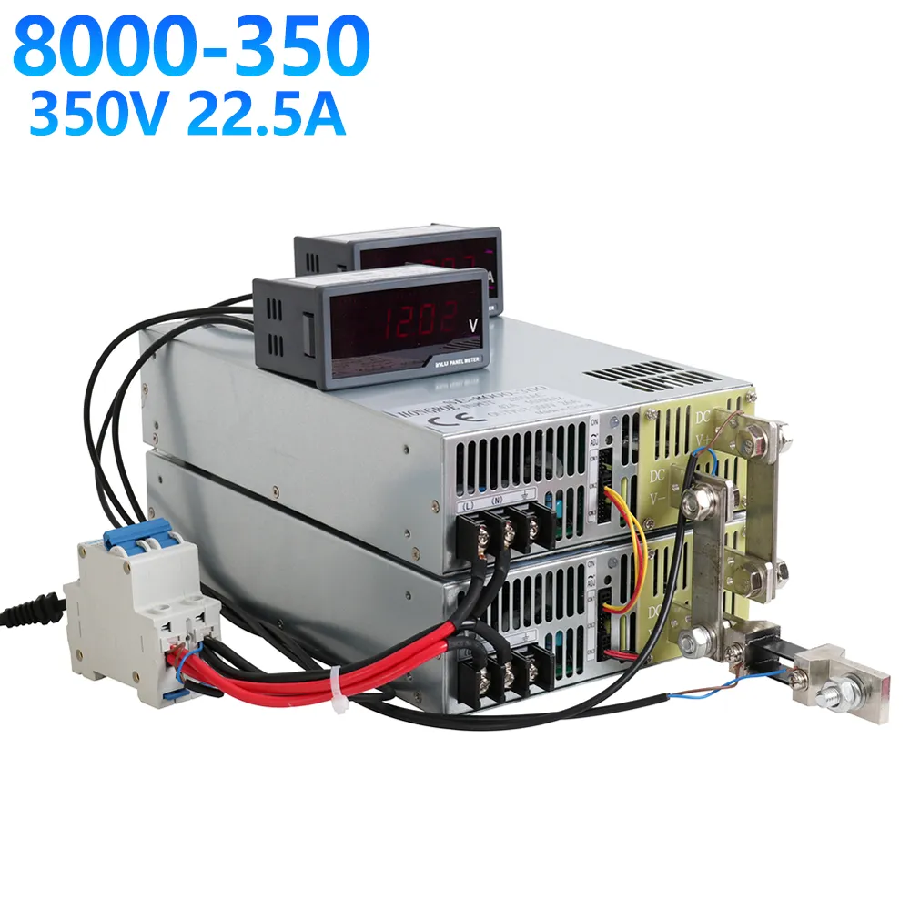 Hongpoe 8000W 22.5A 350 V Alimentatore 350V 0-5 V Controllo del segnale analogico 0-350 V Alimentazione regolabile SE-8000-350 Controllo PLC 220VAC/380VAC Ingresso