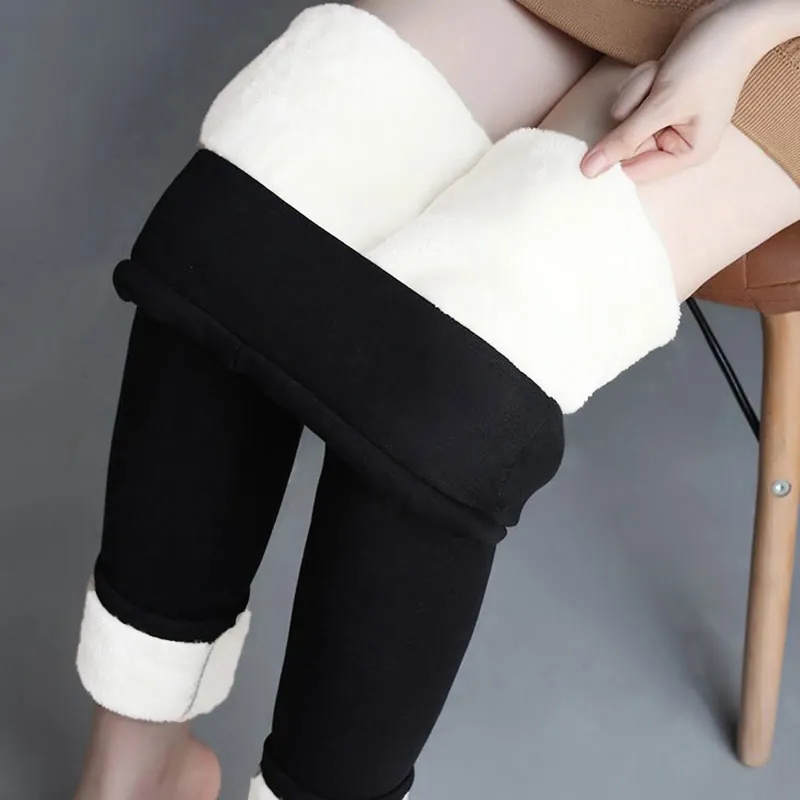Winter Warm Womens Thicken Fleece Lined Thermal Velvet Thick Fleece Lined  Leggings With High Waist And Lambwool Elastic Fit Perfect Pantalones De  Mujer From Leegarden, $14.55