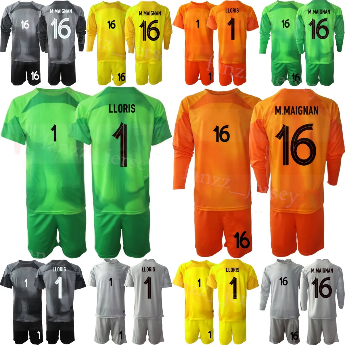 Nationaal team Heren Voetbal Franse doelman Alphonse Areola Jersey Set 2022-23 Lange mouw Mike Maignan Peyraud-Magnin Hugo Lloris Steve Mandanda Voetbalshirt