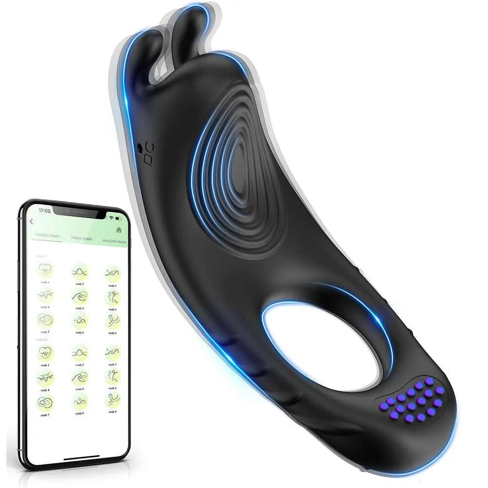 Sex Toy Massager Vibrator Cock Ring App Remote Wireless Control Vibrating For Men Penis Slease Ejakulation Rings Toys Par Adult