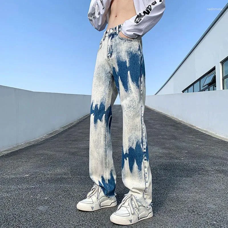 Men Tie-dye Pants Hip-Hop Cargo Sports Loose Trousers Summer Bell-Bottoms  Thin | eBay