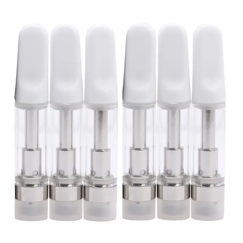 TH205 Atomizer Vape Cartridges for 510 Thread Ceramic Coil Oil Tip Smoking Glass Tank M6T DANK Electronic Cigarette Vapes Carts