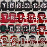 2022 stitched hockey jerseys reverse retro Mercer Men Nico Hischier Dougie Hamilton Martin Brodeur PK Subban Jack Hughes Taylor Hall Dawson ice hockey jersey