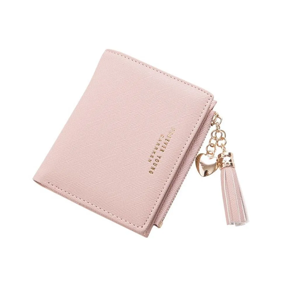 Läder små plånbok kvinnor mode mini kvinnliga plånböcker pursar kvinnliga kort mynt blixtlåsväska kreditkortshållare209s