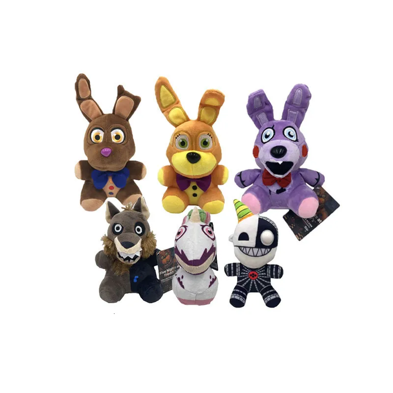 FNAF Plüsch-Set: 7-Zoll Five Nights At Freddy's Figuren – Bonnie, Chica, Foxy & Mehr Als Kuschelige Dekoration