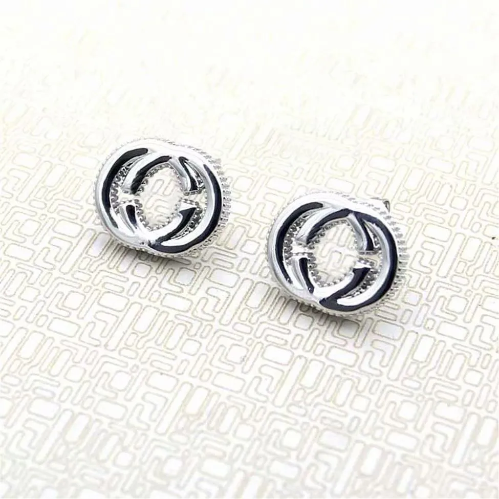 Boucles d'oreilles en titane et acier pour femmes, Style Simple, Europe et amérique, initiales G, argent, 226O