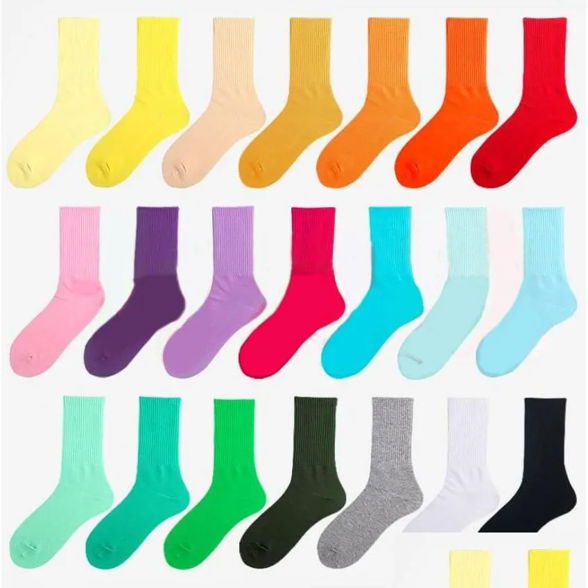 Sports Socks Colorf Men Women Fashion Designer Long Sockswith Letters Four Season High Quality Womens And Mens Stockings Casual Sock Dh912