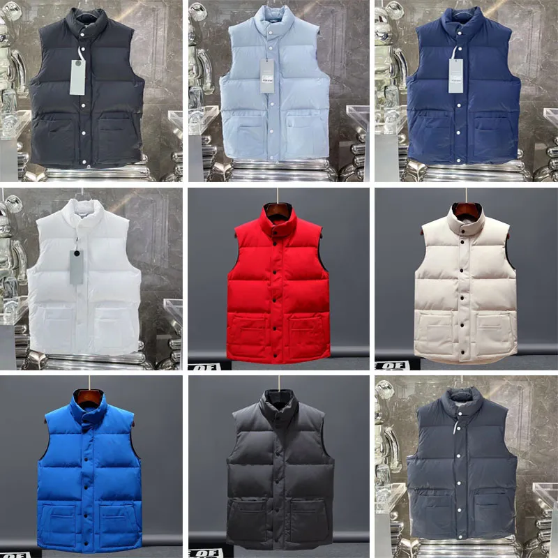 Designer down cg gilets cg bodywarmer vinter varm kanadensisk kausal kropp varmare väst ruff män vinter väst väst