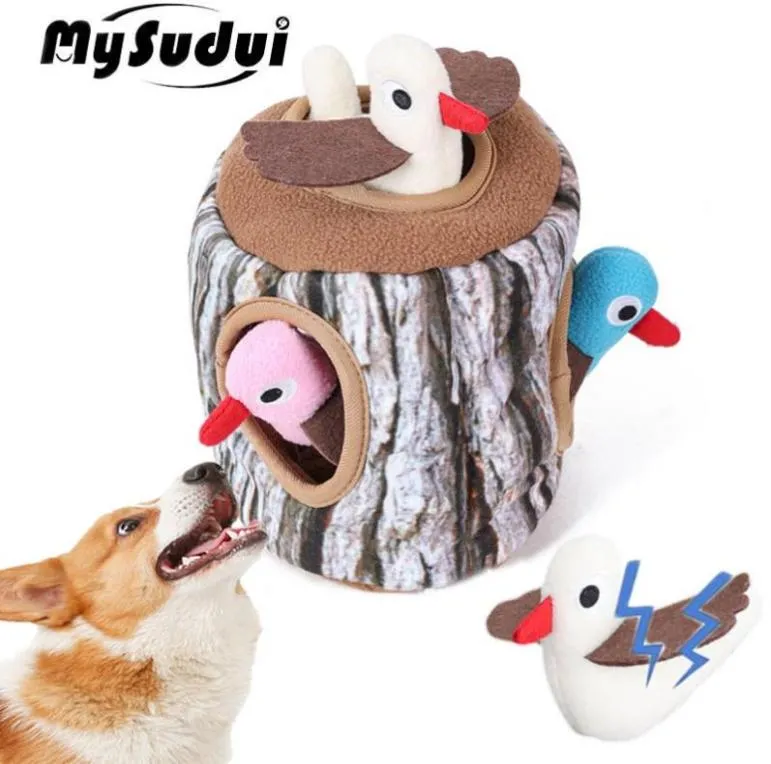 Sched Pet Dog Training Hunting Toy Interactive Dog Food Puzzle Zabuki powolne karmiery Wąchanie trening IQ Treat Dresser Squeaker 226376911