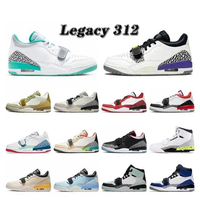 Topmode Jumpman Legacy 312 Lage Basketbalschoenen Turquoise Lakers Just Don Billy Hoyle Wolf Grey Sail Pistachio Frost Storm Blauw Dames Heren Sneakers Trainers 36-47