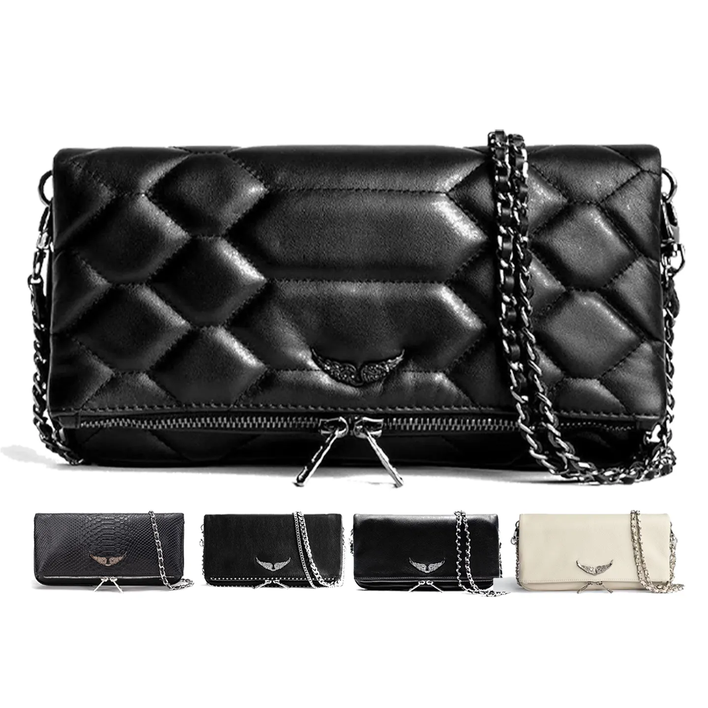 Zadig Voltaire mini envelope bags cross body Women Luxury Pochette handbags Rock Swing Your Wings Shoulder clutch bag tote men Designer flap zipper fashion chain Bag