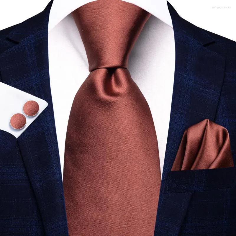 Бабочки Hi-Tie Designer 2023 Кирпичный красный галстук для подарочной галстуки для мужчин.