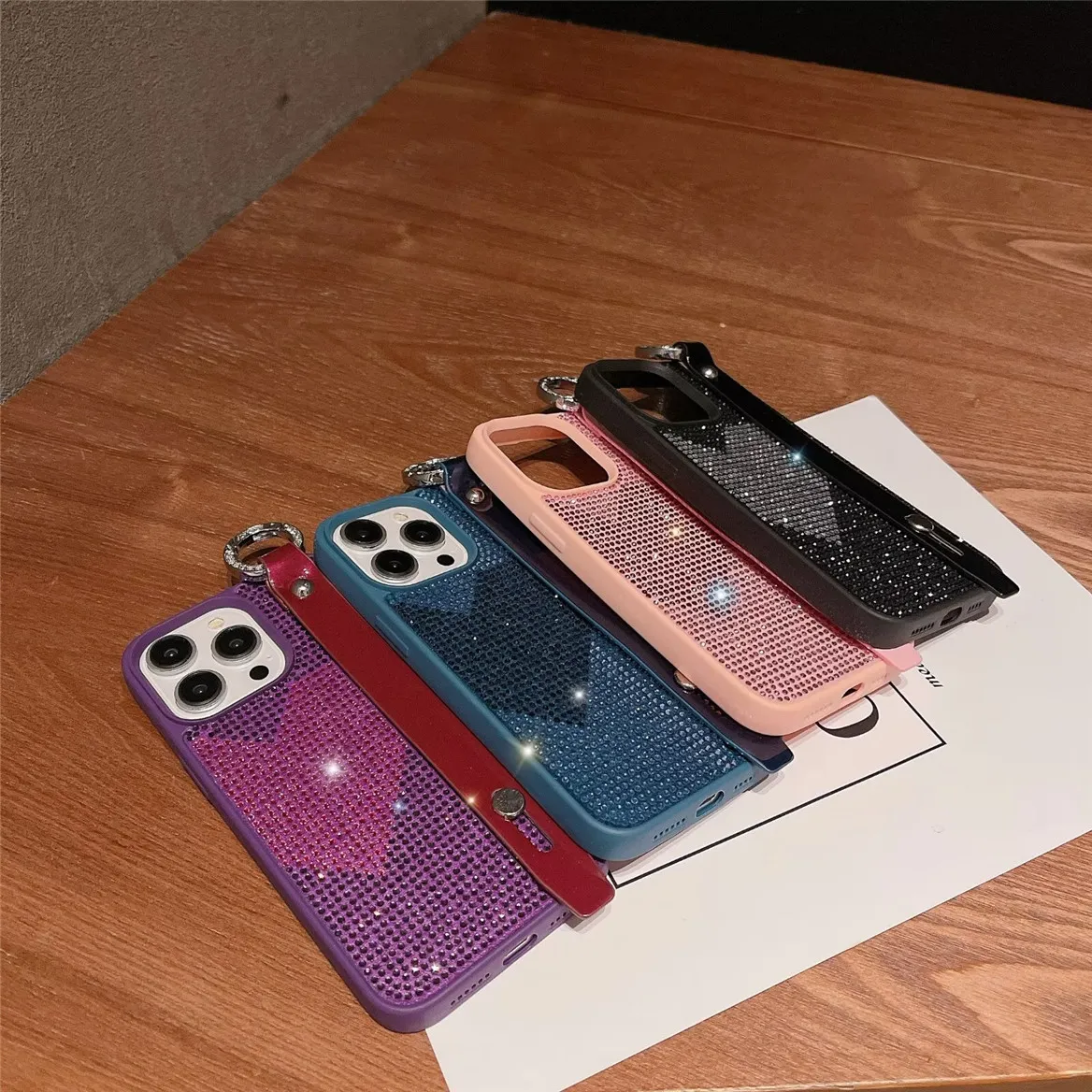 Luxuriöse Designer-Handyhüllen für iPhone 15 15Pro 15ProMax 14pro 13 12 Pro Max 11 Klare Glitzer-Rheinstein-Hülle Bling Shiney Cover iPhone14-Abdeckung