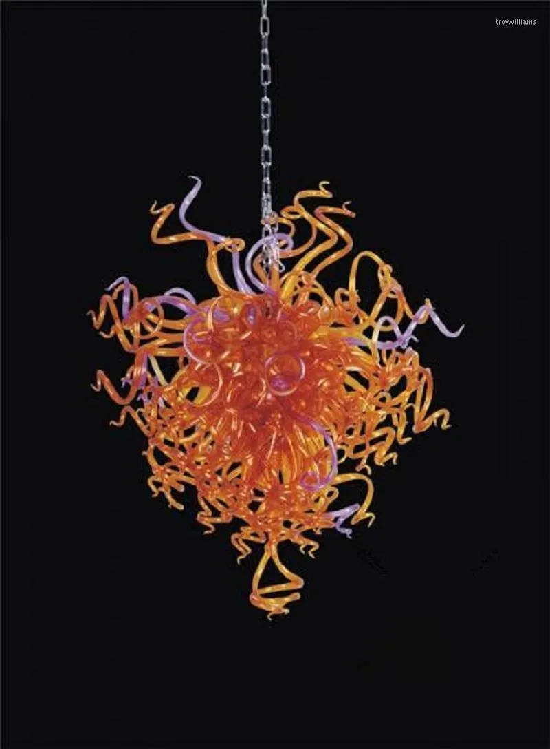 Hanglampen mooie kleur murano glas kunst elegant modern decoratief plafondlicht gratis-