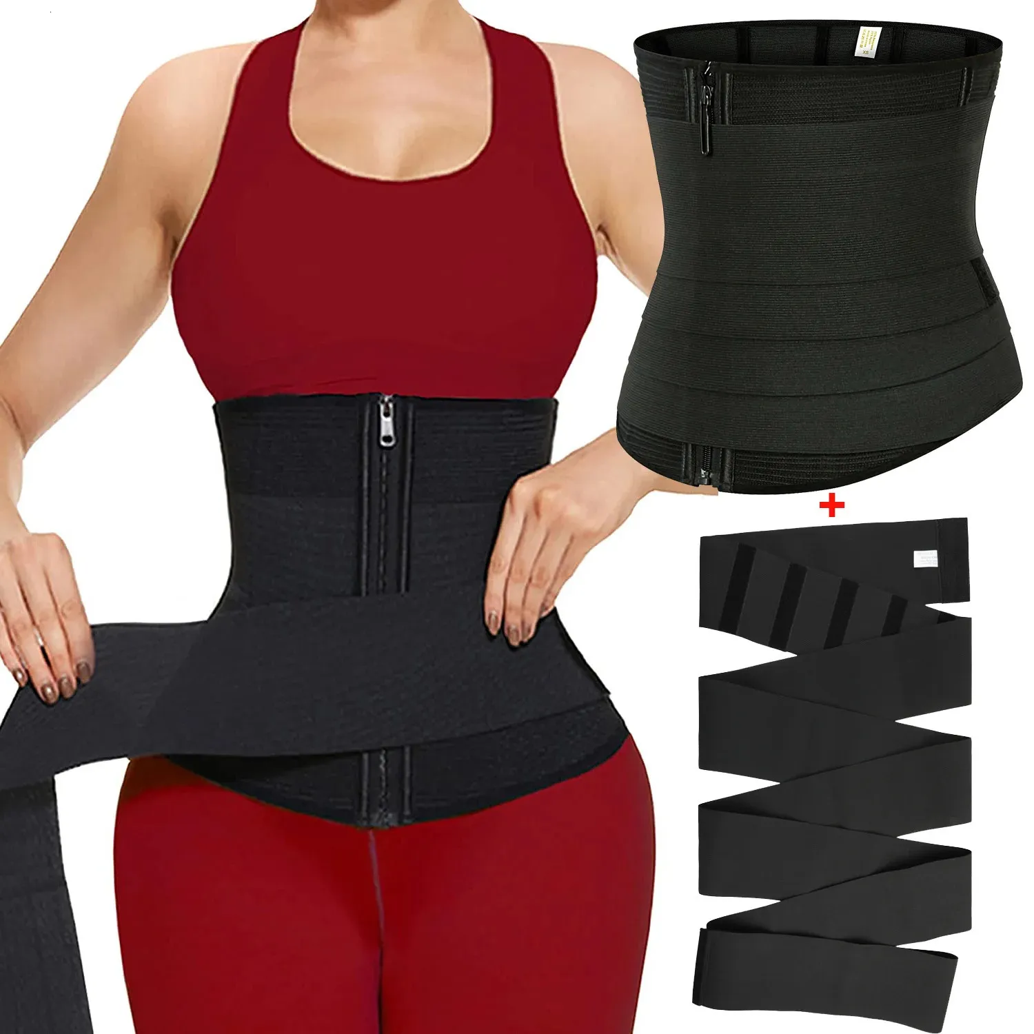 Shaper del braccio Cerniera Vita Trainer Trimmer Corsetto Donna Guaina dimagrante Pancia piatta Snatch Me Up Fasciatura Avvolgere Cintura fitness Cintura staccabile 231129