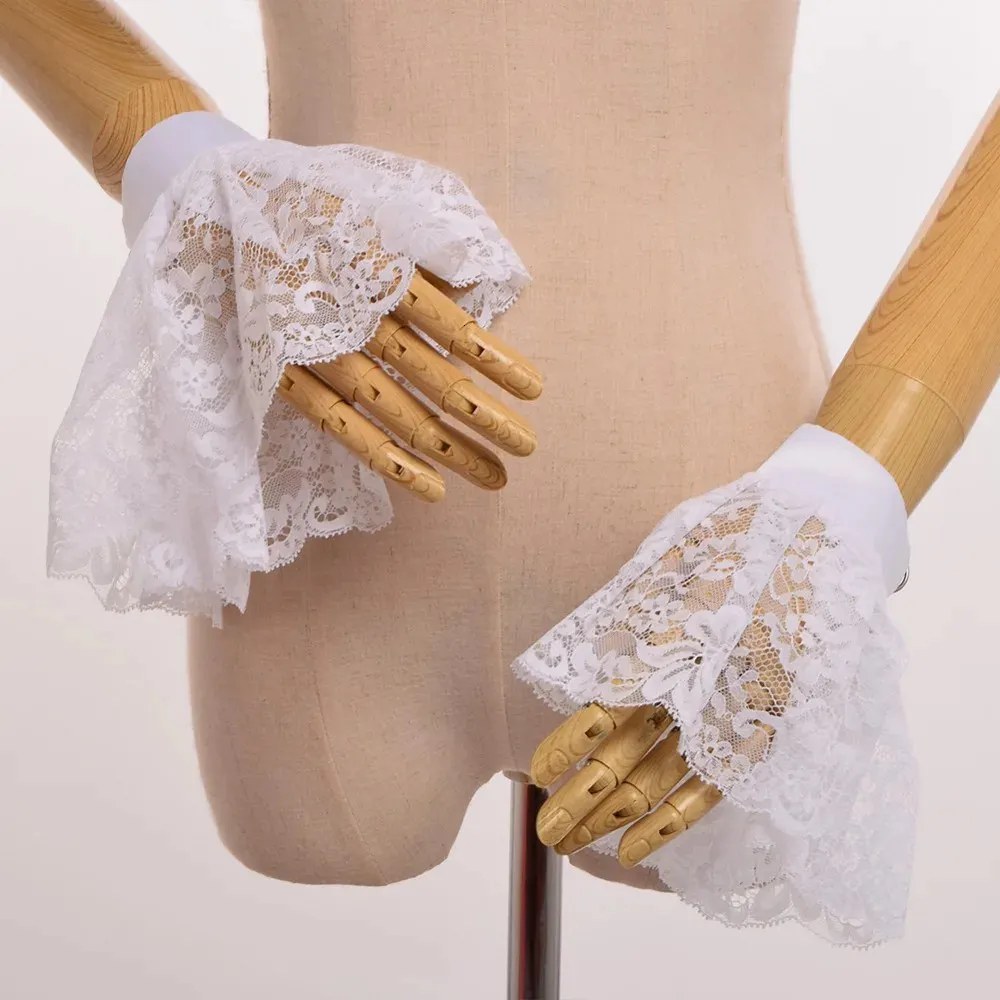 DHgate.com:Victorian Lace Jabot Ruffle Neck Collar - For